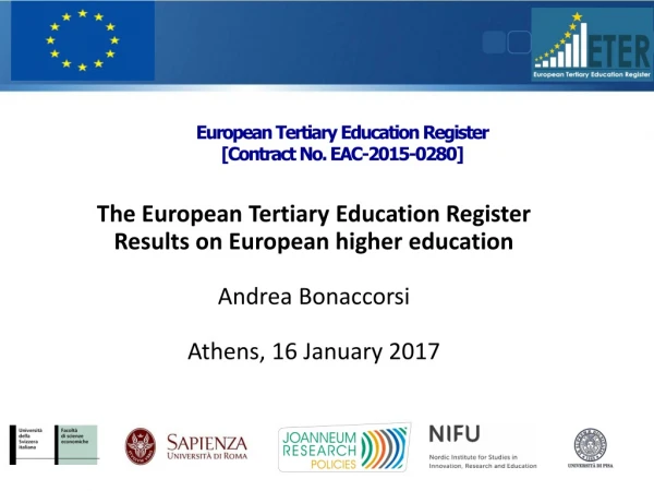 European Tertiary  Education  Register [Contract No. EAC-2015-0280]