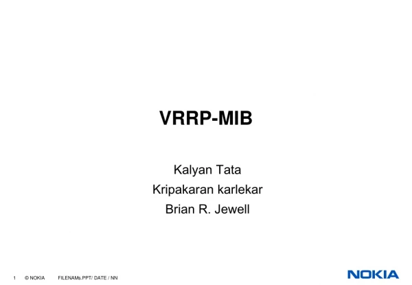 VRRP-MIB