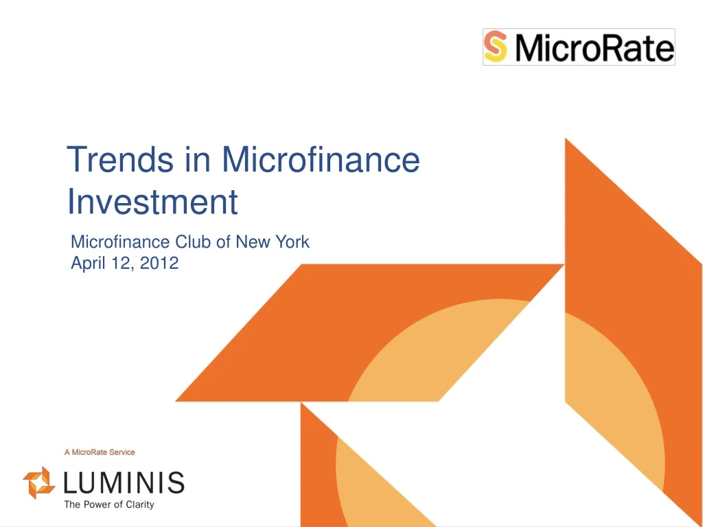 trends in microfinance investment