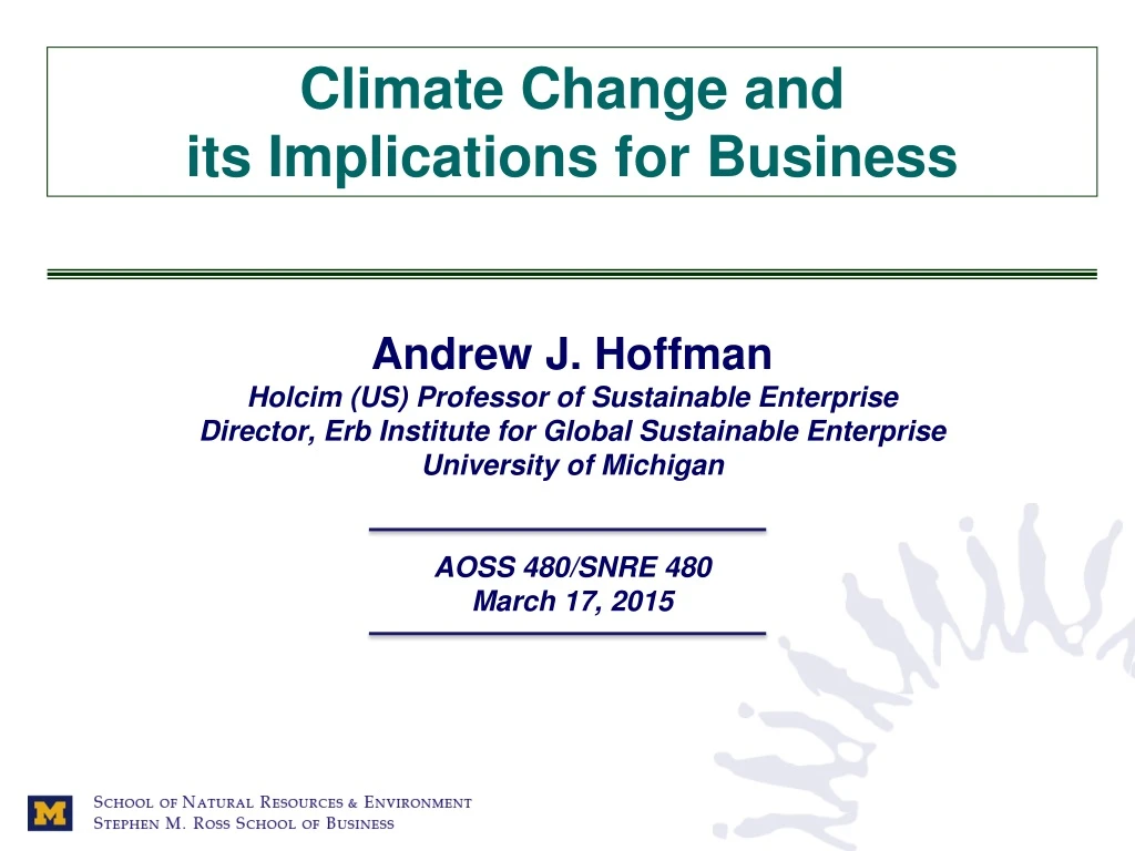 climate change and its implications for business