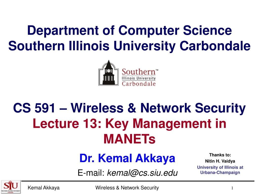 thanks to nitin h vaidya university of illinois at urbana champaign