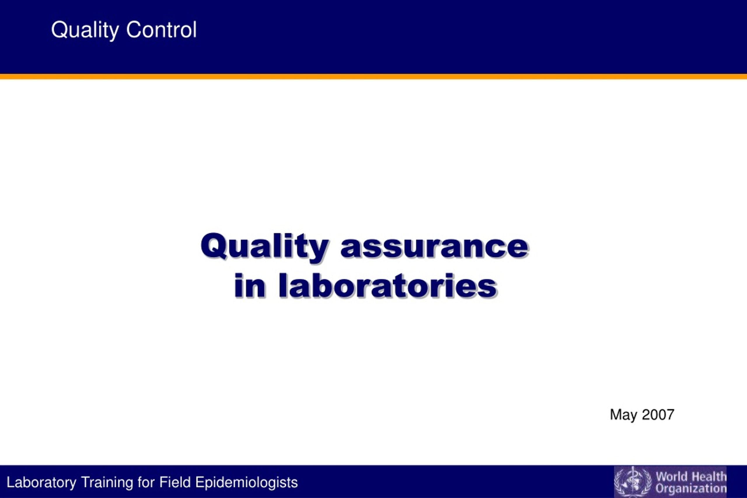 PPT - Quality assurance in laboratories PowerPoint Presentation, free ...