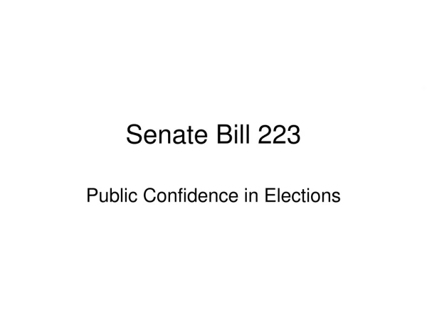 Senate Bill 223