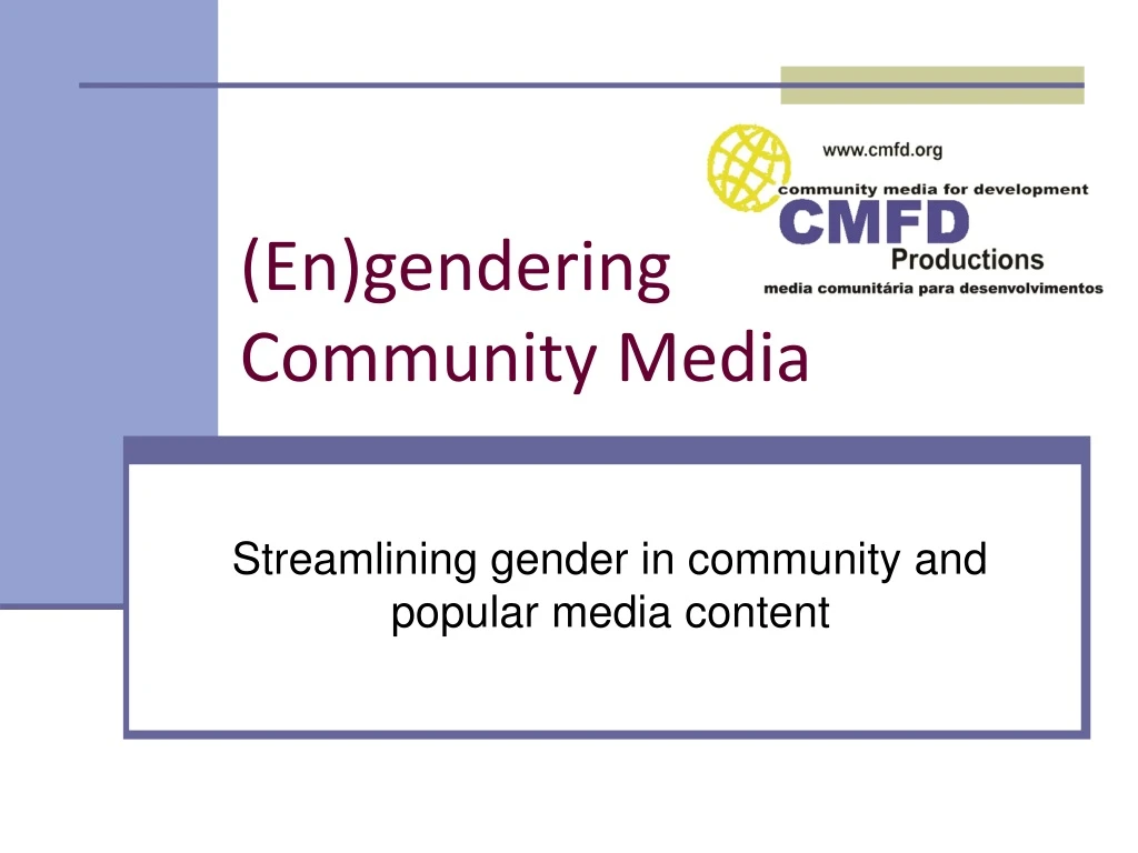 en gendering community media