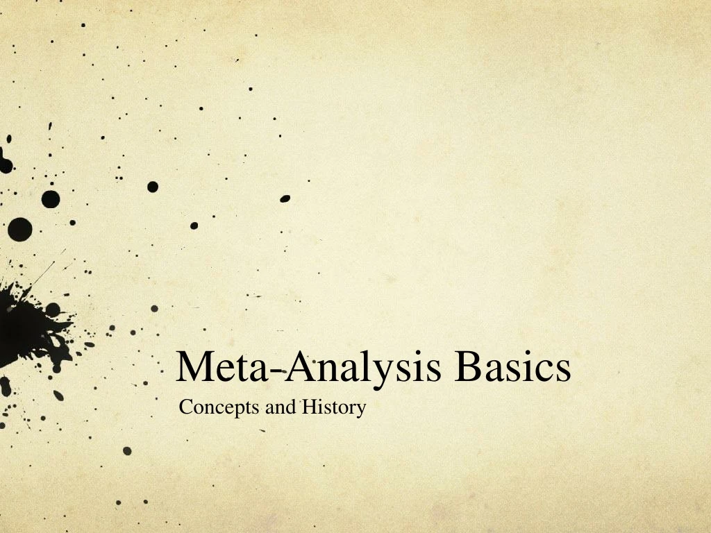 meta analysis basics