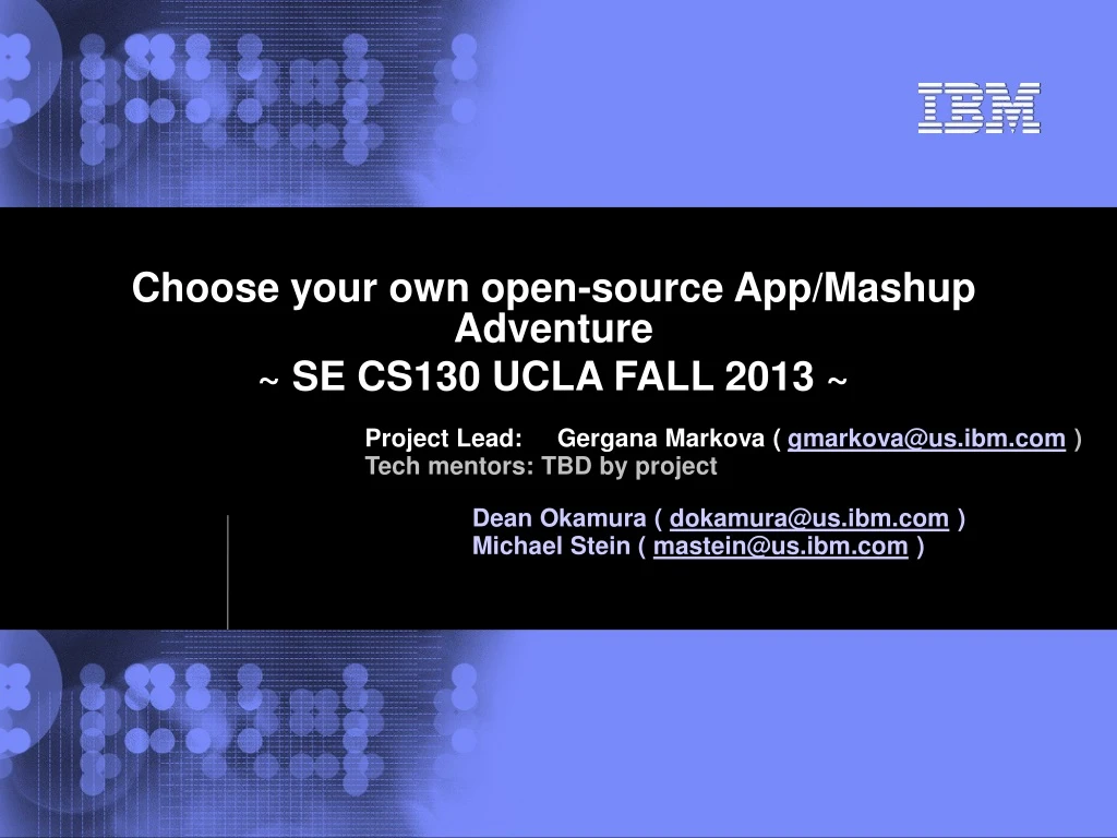 choose your own open source app mashup adventure