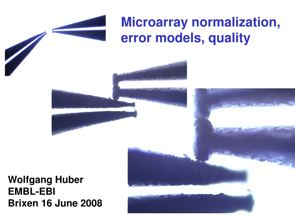 microarray normalization error models quality