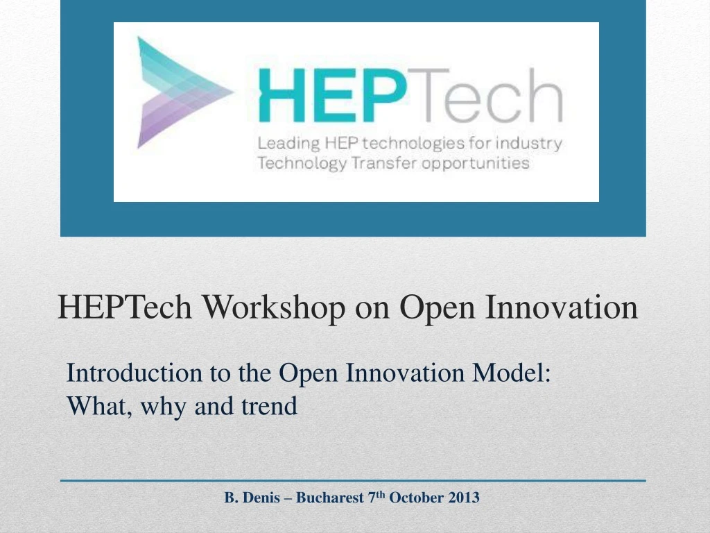 heptech workshop on open innovation