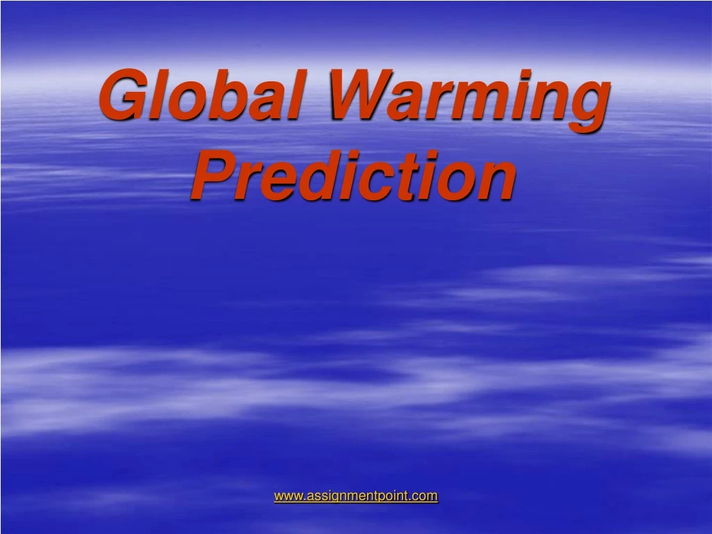 global warming prediction