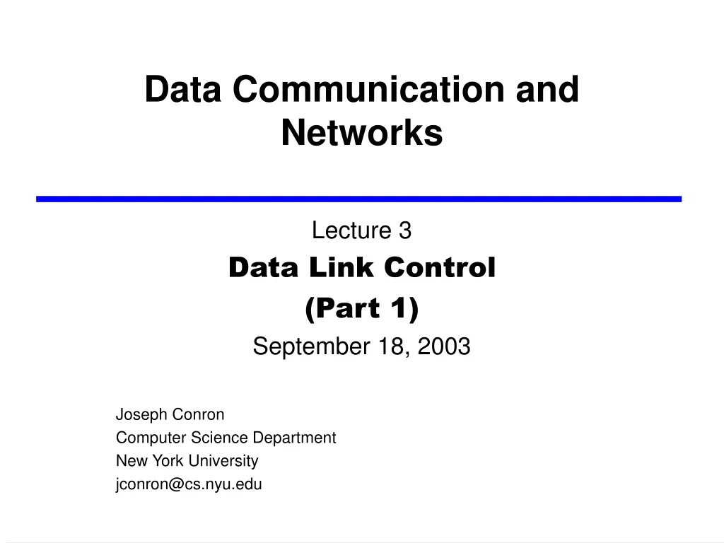 data communication and networks