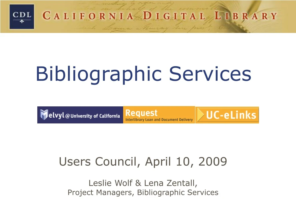 bibliographic services