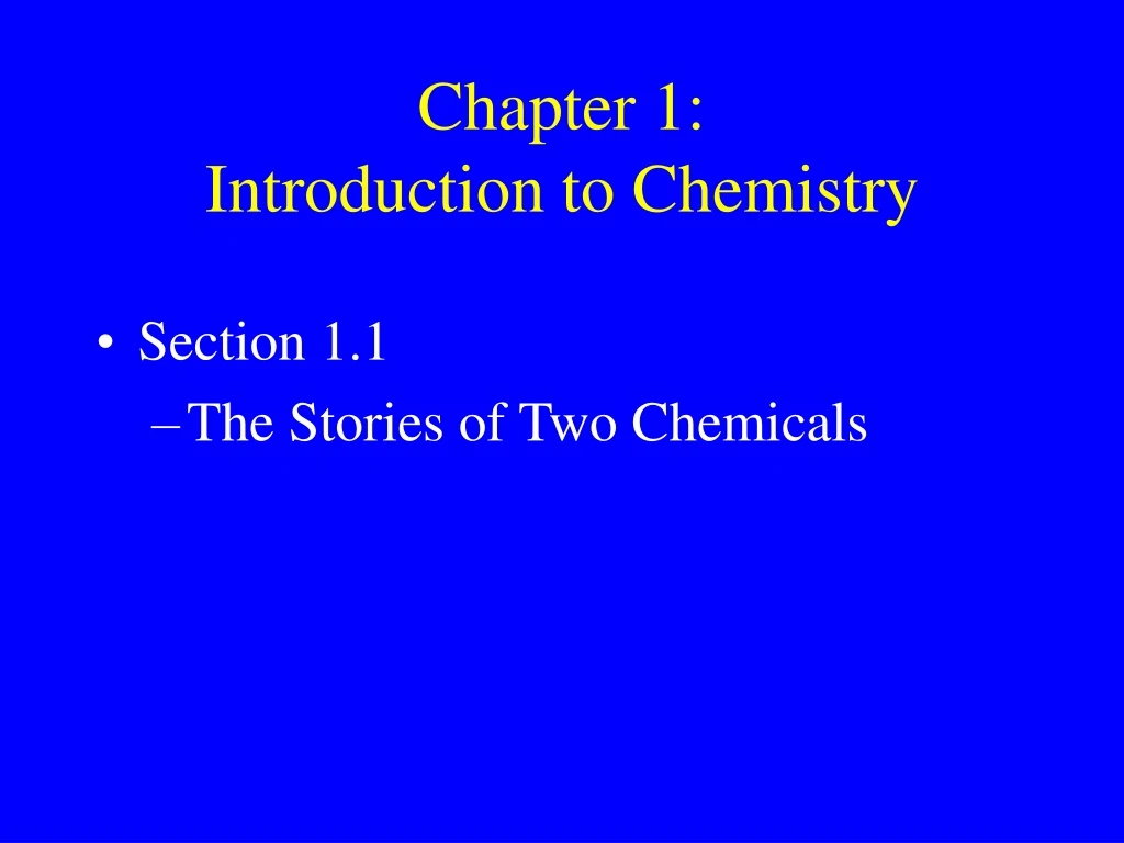 chapter 1 introduction to chemistry