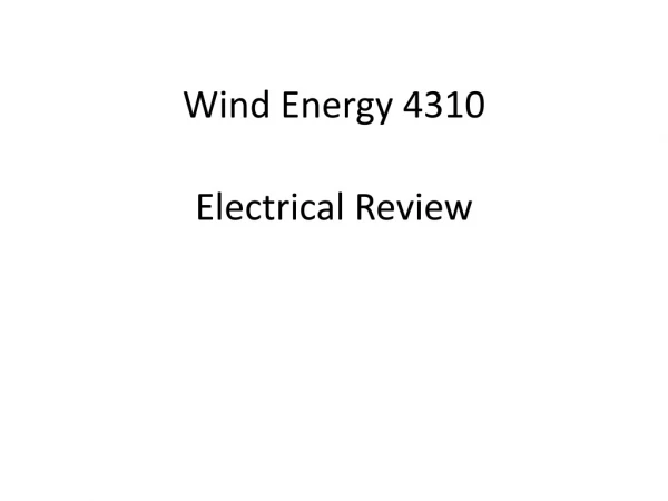 Wind Energy 4310
