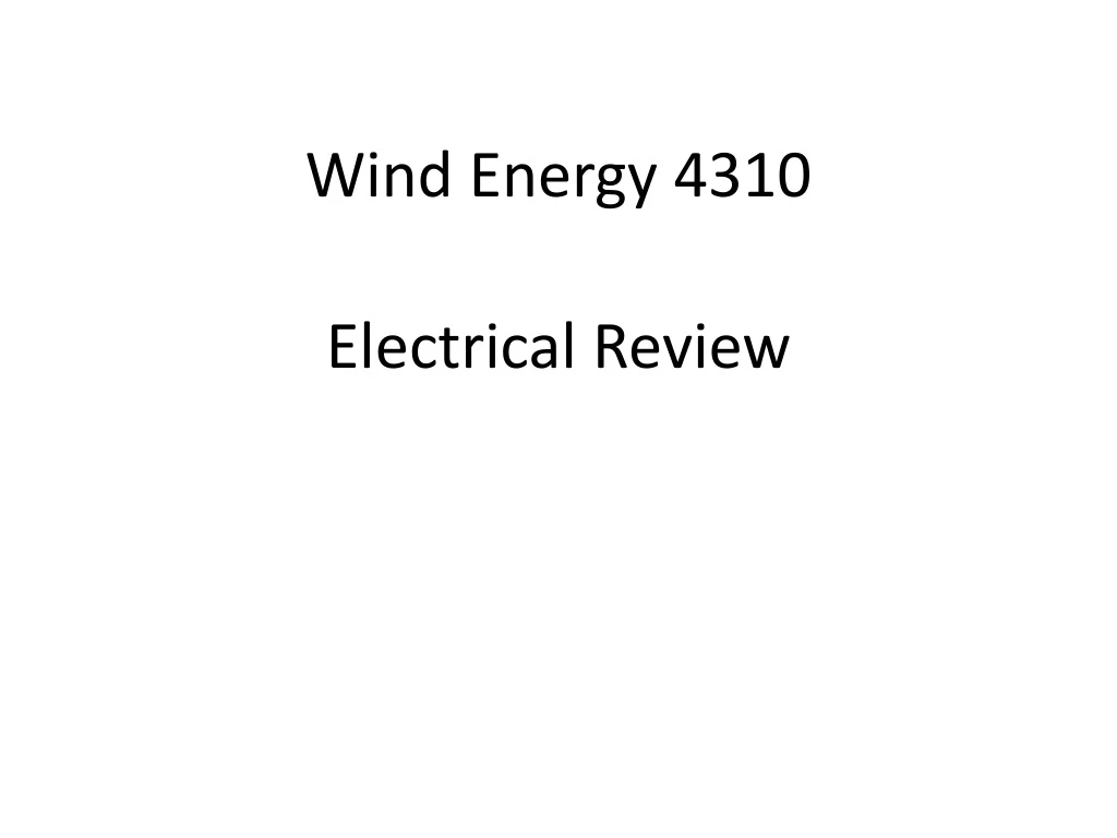 wind energy 4310