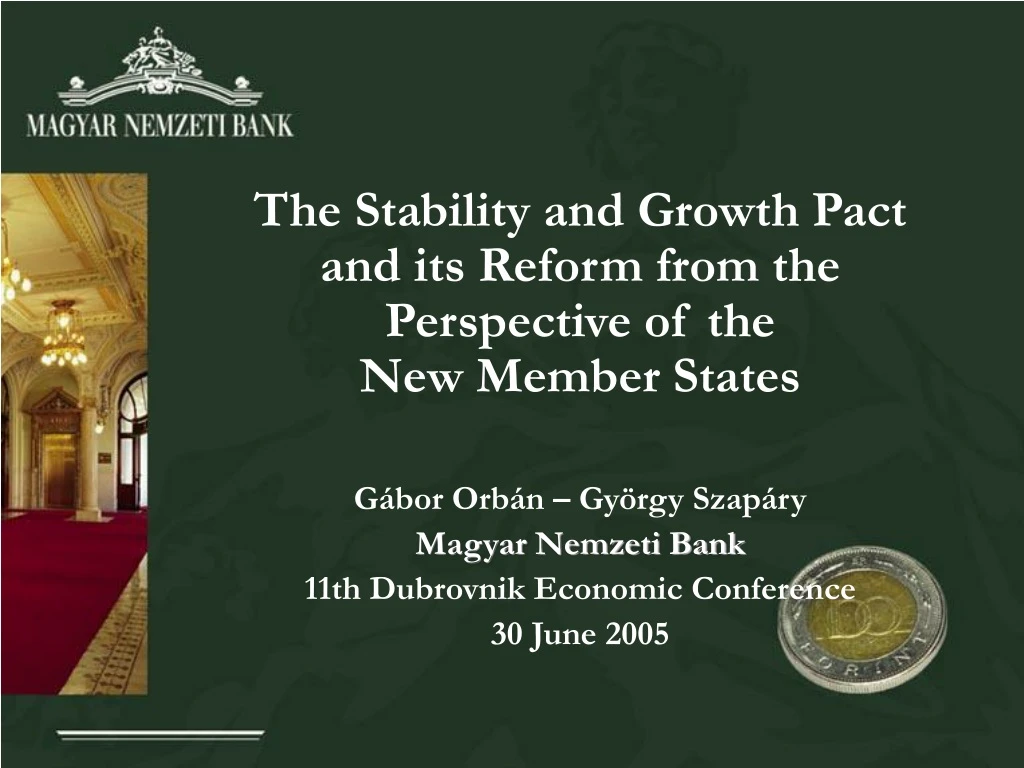 the stability and growth pact and its reform from
