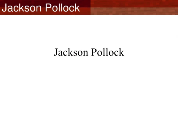 Jackson Pollock