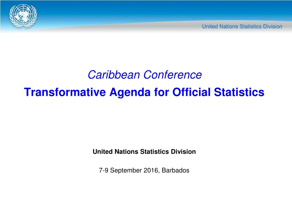 caribbean conference transformative agenda for official statistics