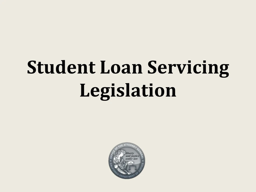 student loan servicing legislation