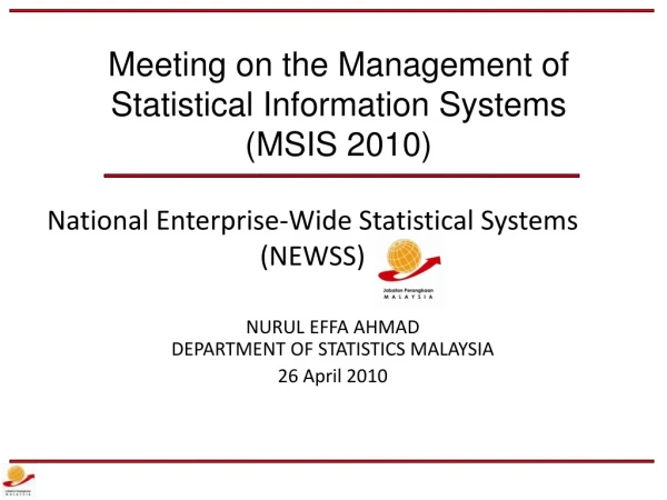 National Enterprise-Wide Statistical Systems (NEWSS)