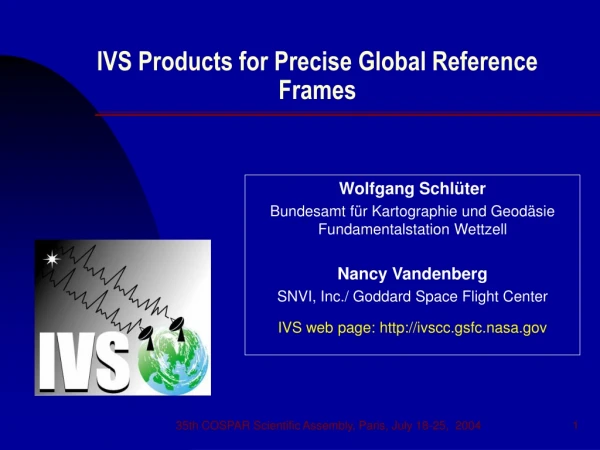 IVS Products for Precise Global Reference Frames