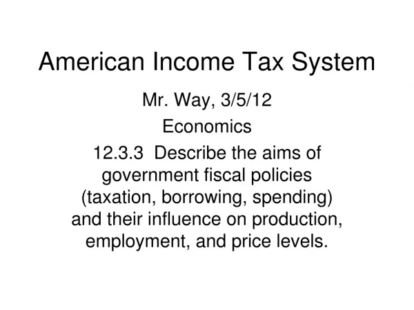American Income Tax System