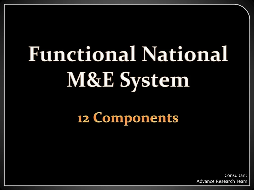 functional national m e system