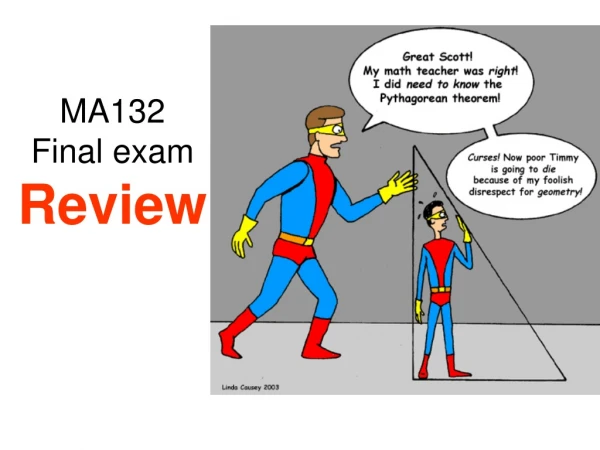 MA132  Final exam Review