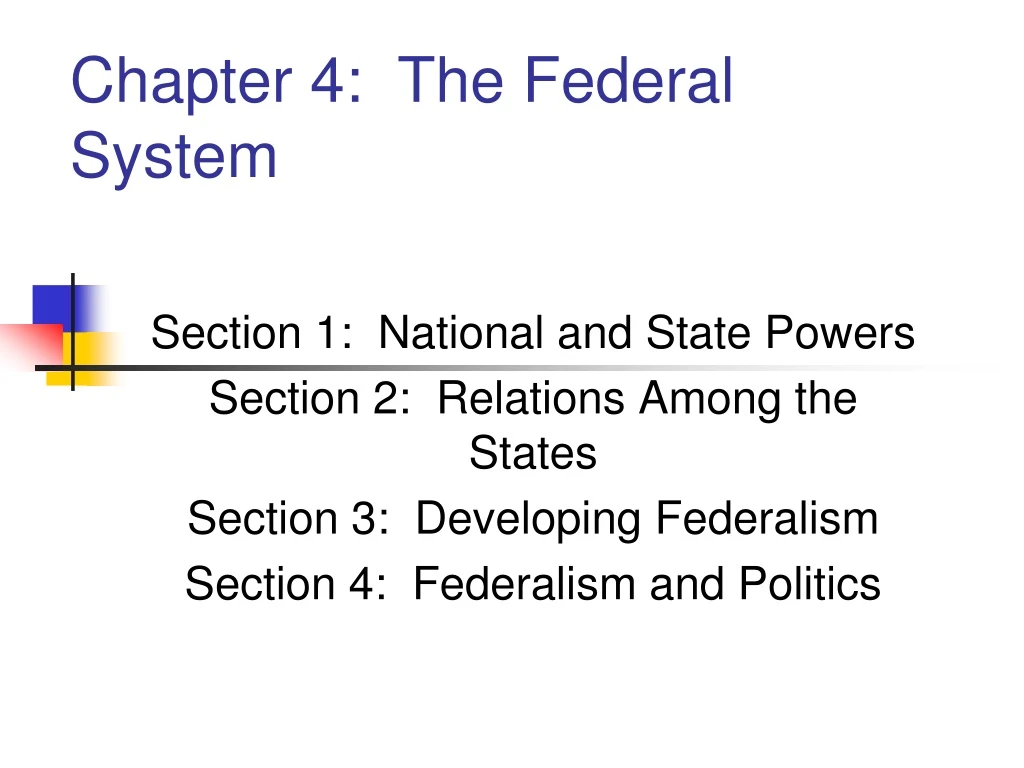 chapter 4 the federal system