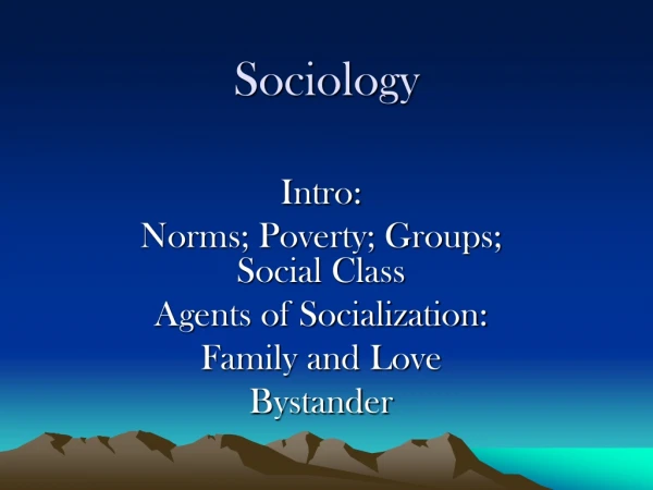 Sociology