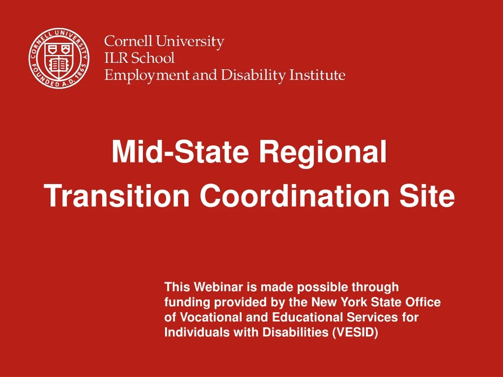 mid state regional transition coordination site