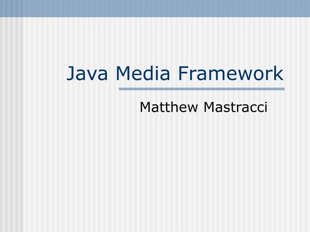 java media framework