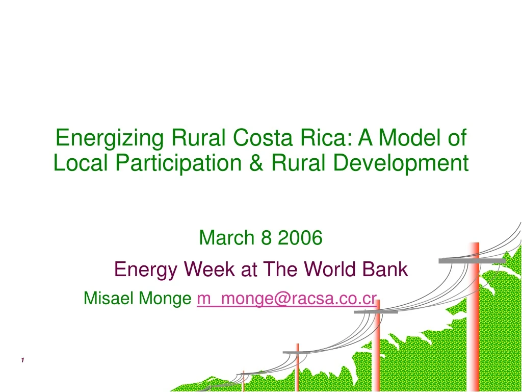 energizing rural costa rica a model of local participation rural development