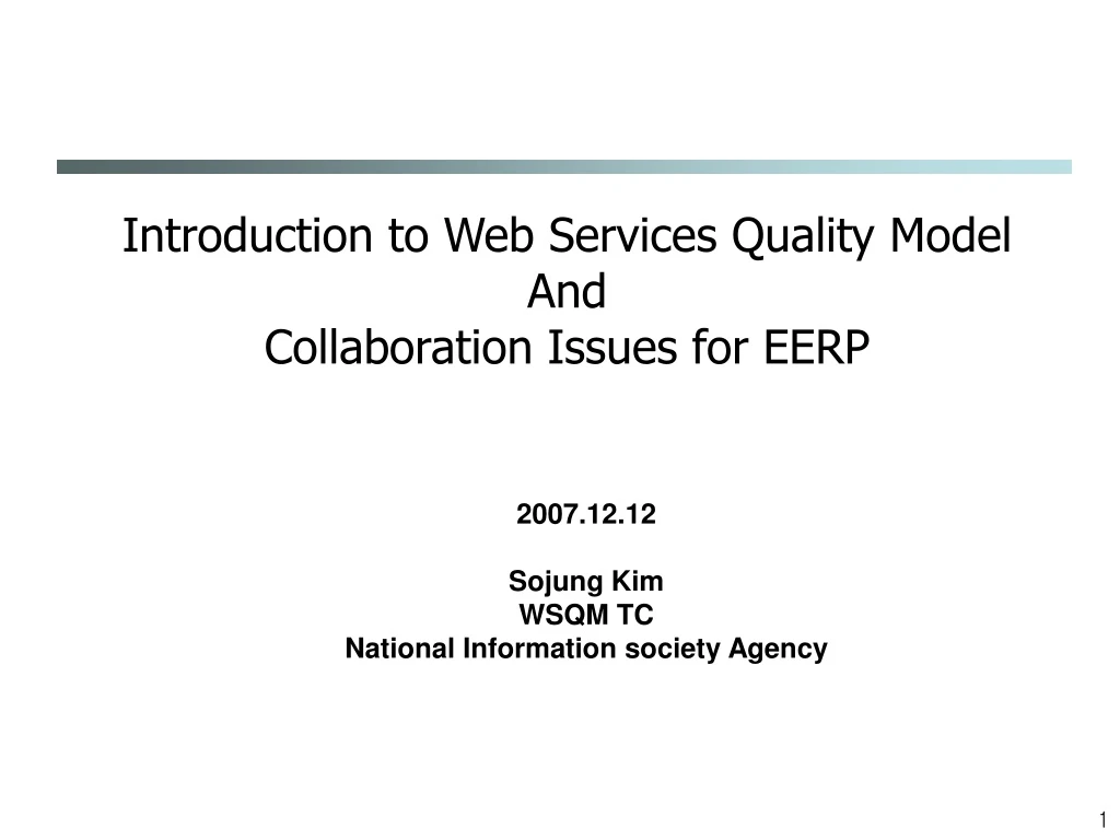 introduction to web services quality model