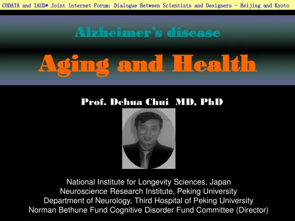 Alzheimer’s disease Aging and Health
