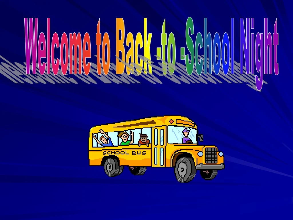 welcome to back to school night