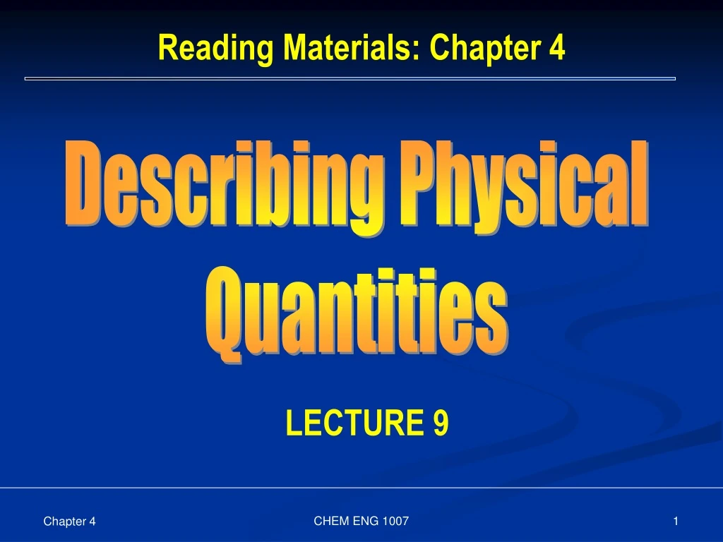 reading materials chapter 4