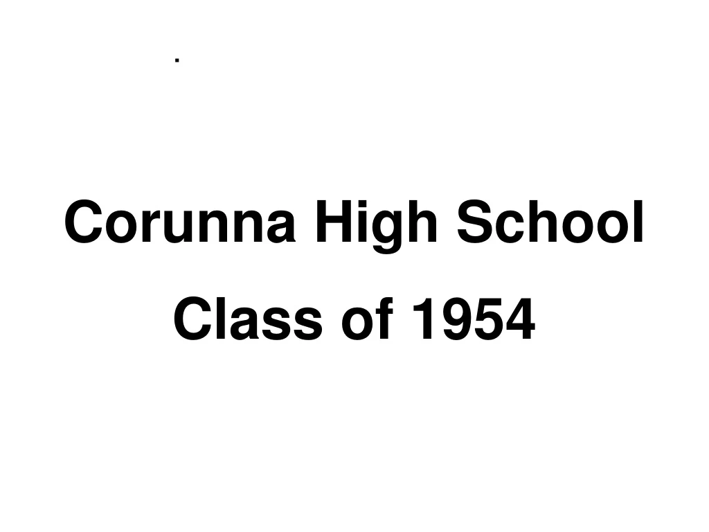 corunna high school class of 1954