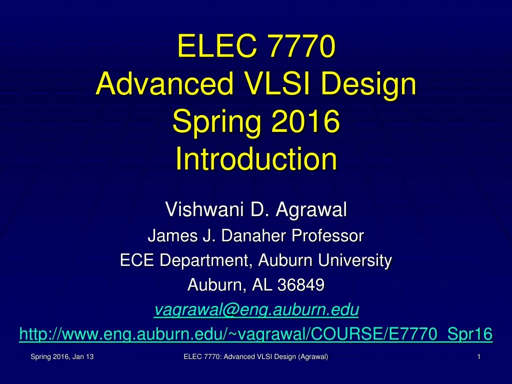 elec 7770 advanced vlsi design spring 2016 introduction