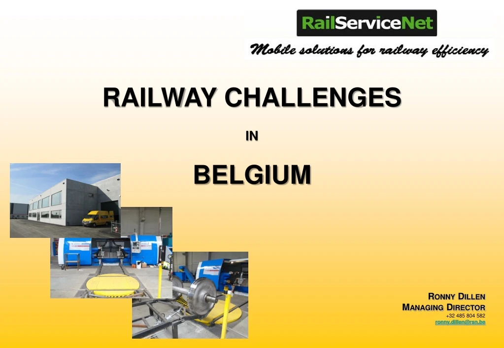 railway challenges i n belgium