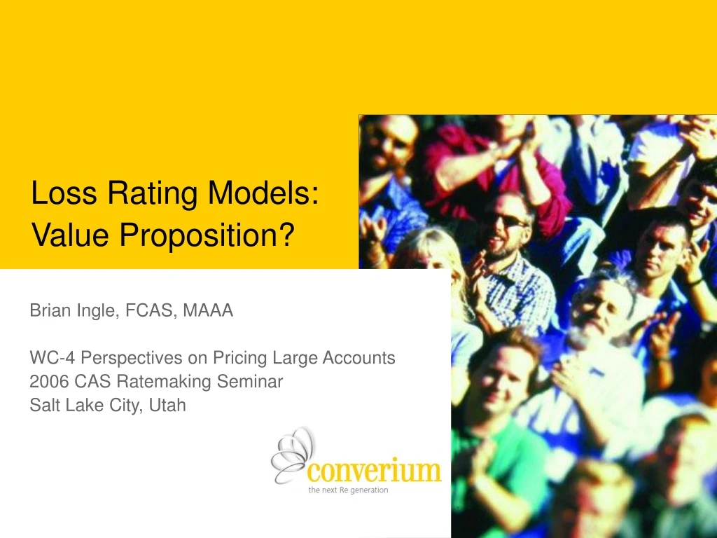 loss rating models value proposition