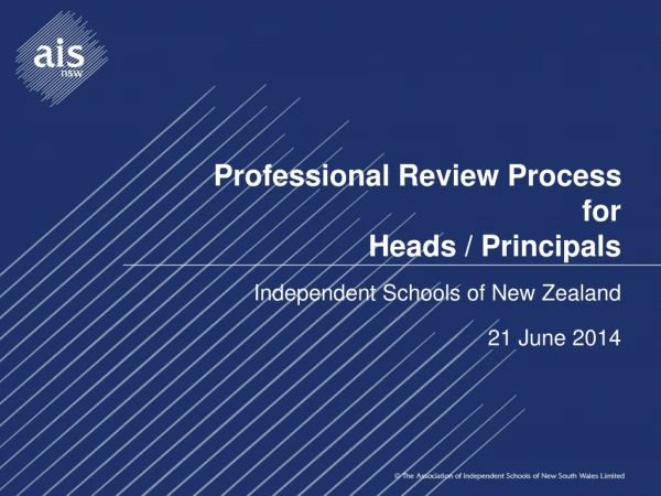 Professional Review Process for Heads / Principals