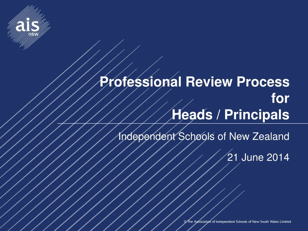 professional review process for heads principals