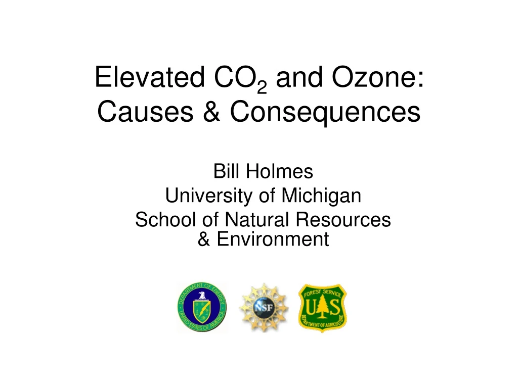 elevated co 2 and ozone causes consequences