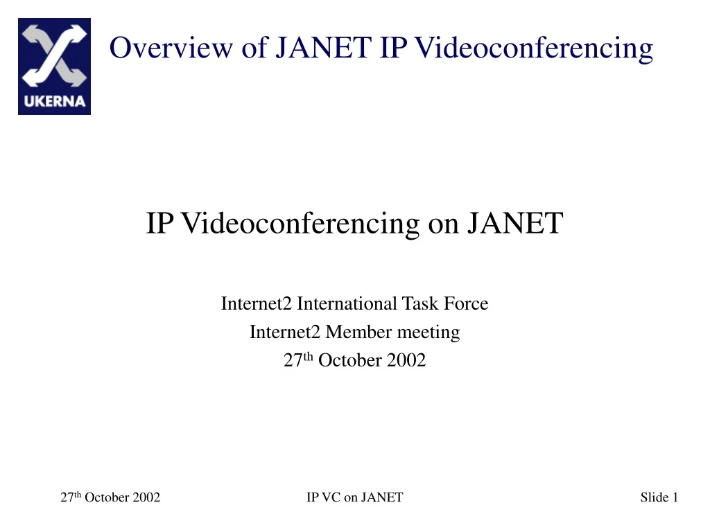ip videoconferencing on janet internet2