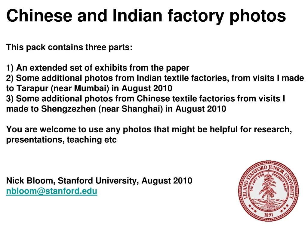 chinese and indian factory photos this pack