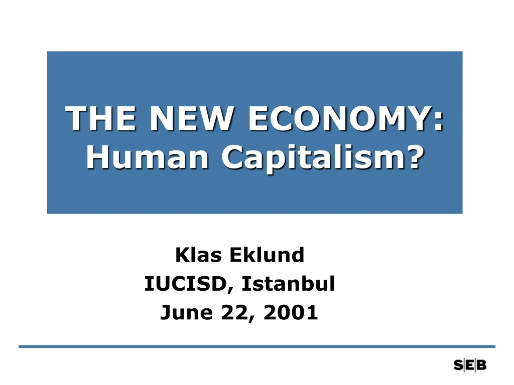 the new economy human capitalism