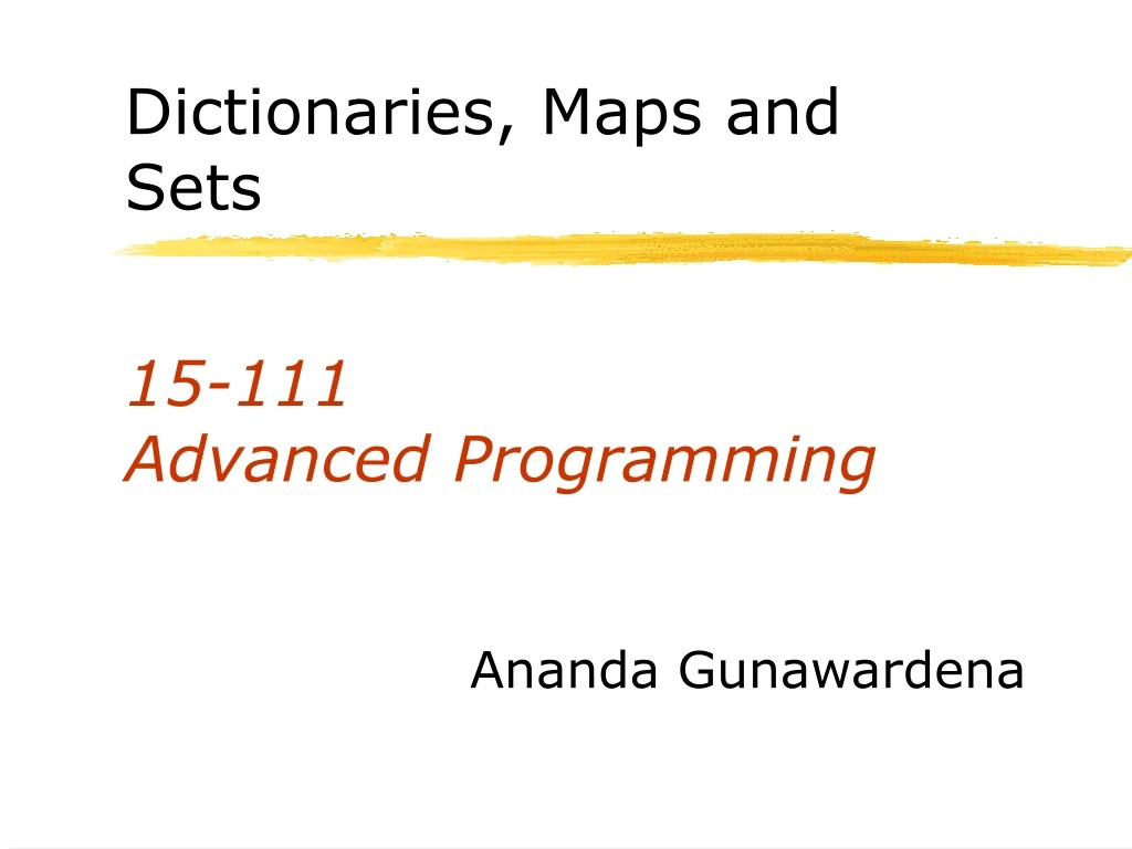 15 111 advanced programming