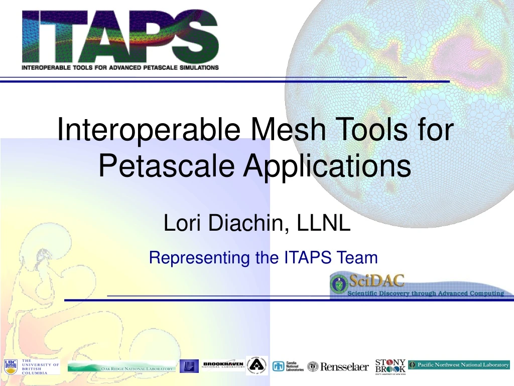interoperable mesh tools for petascale applications
