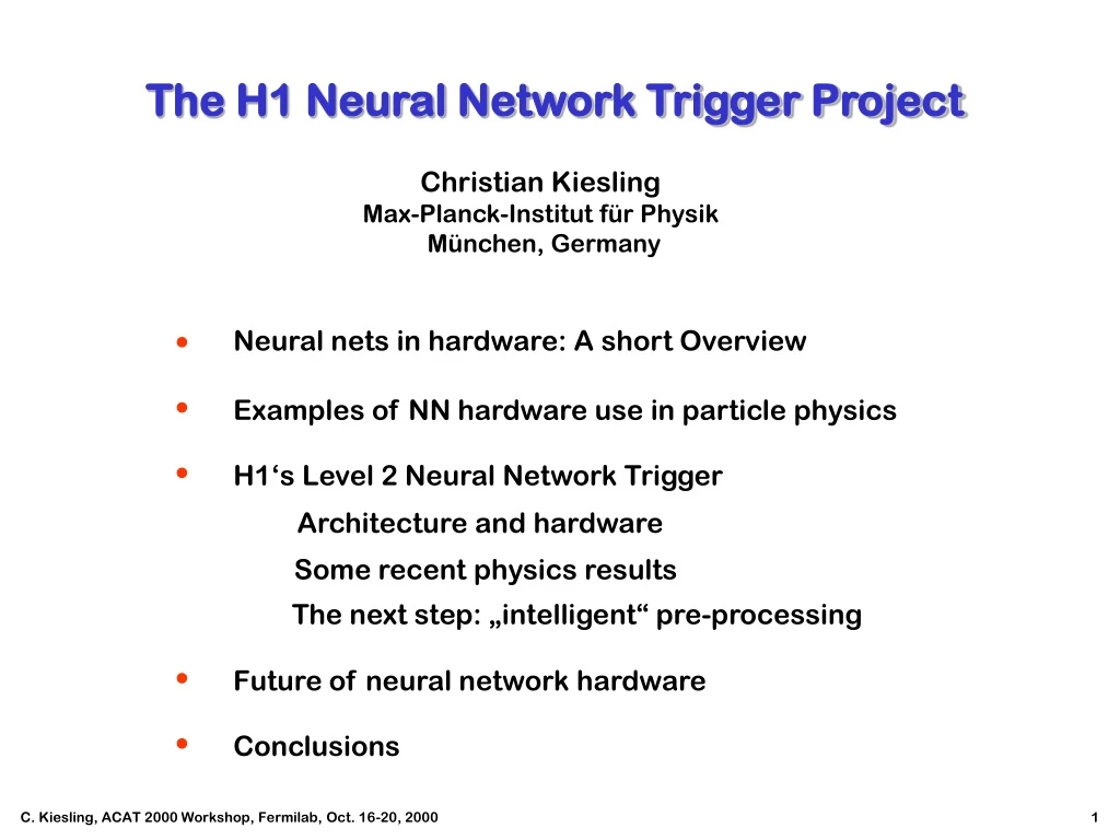 neural nets in hardware a short overview