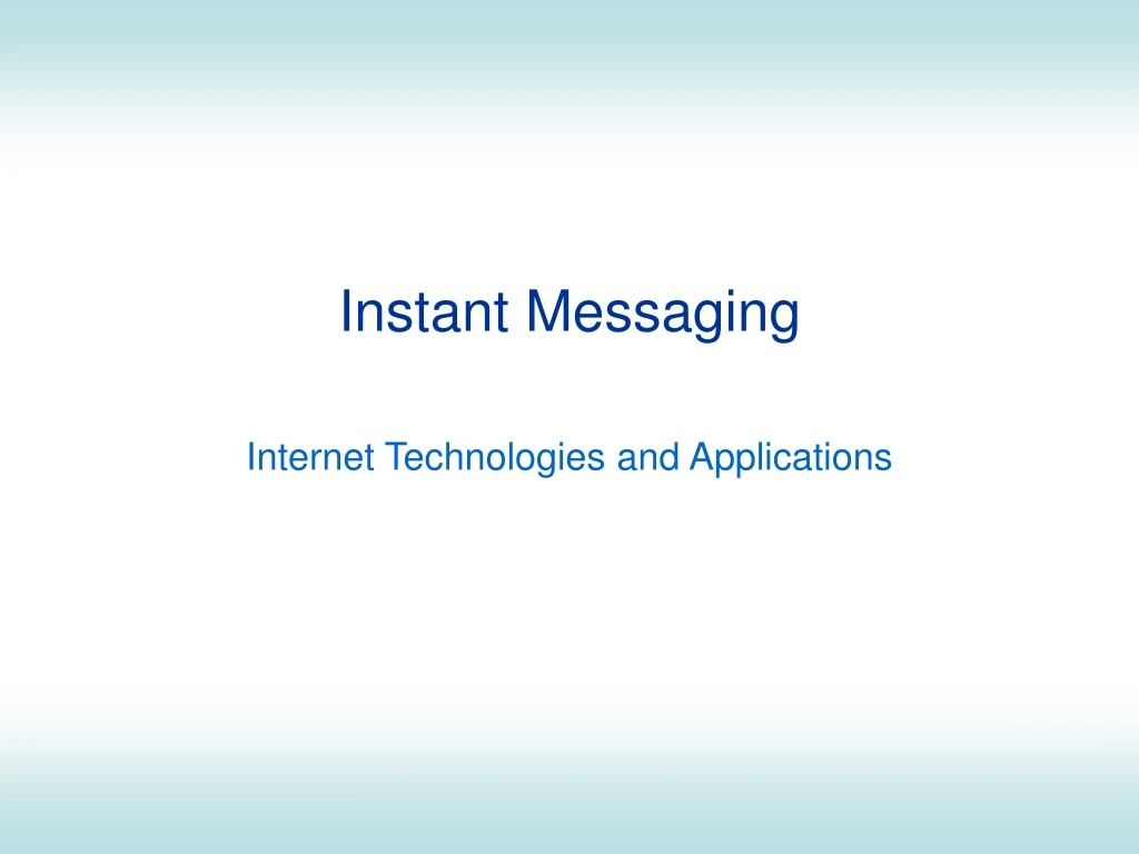 instant messaging